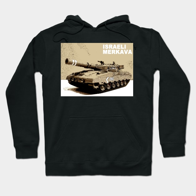 Israeli Merkava Tank (Tan) Hoodie by Busybob